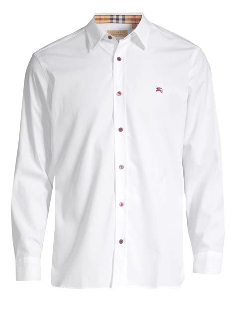 burberry button up white.